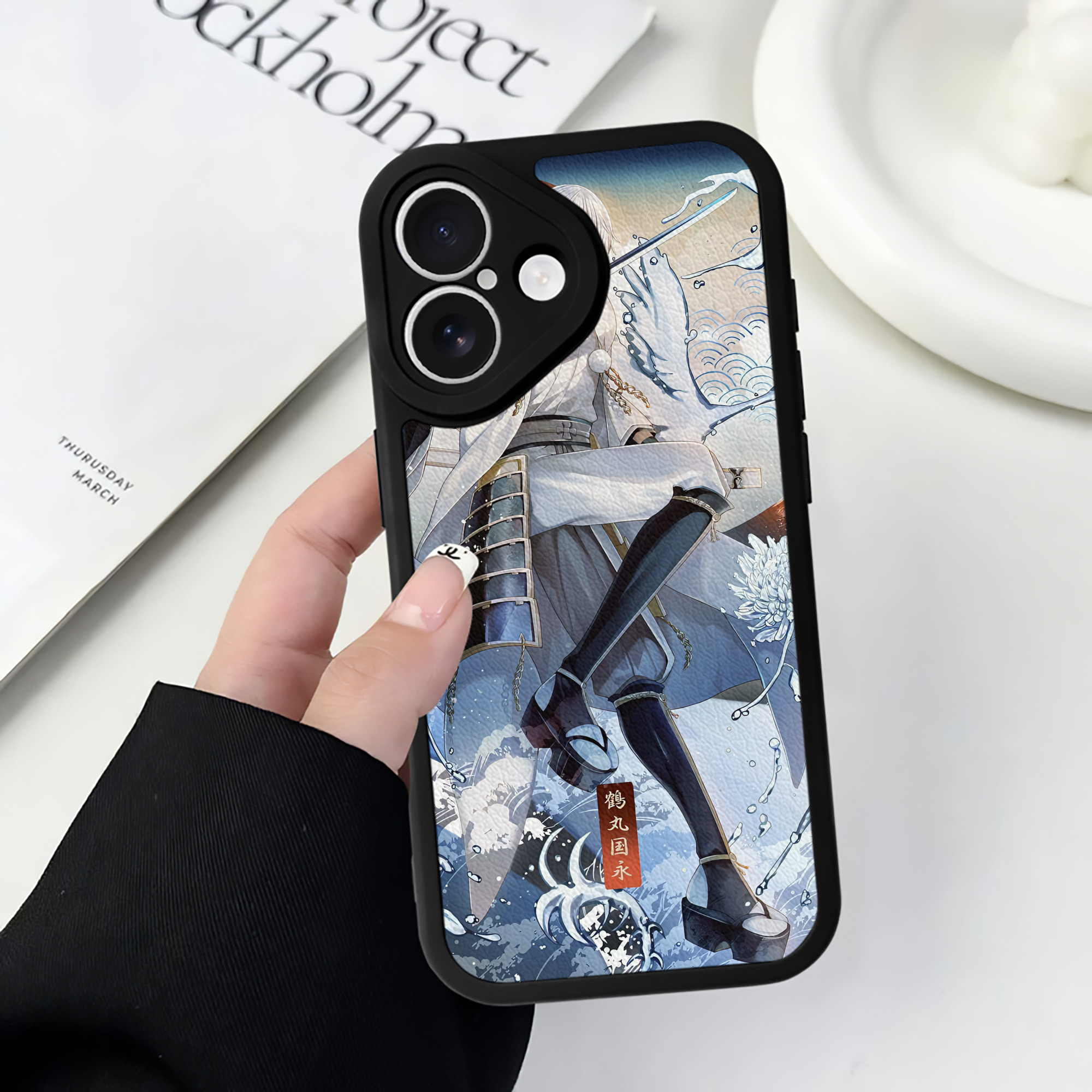 （画像用） 刀剣乱舞 Touken Ranbu 【iPhone 16シリーズ対応】シリコンスマホケース（レザー調） 材質：シリコン